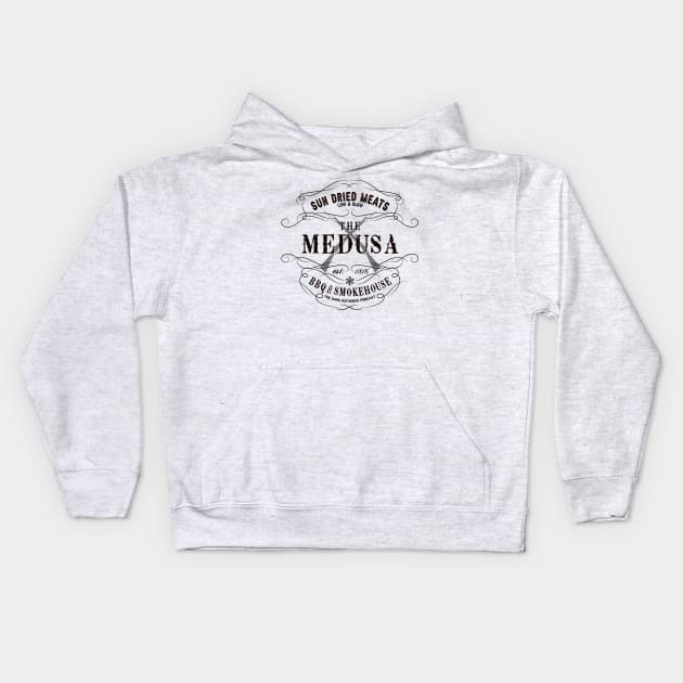 The Medusa BBQ & Smokehouse Kids Hoodie by Dark Histories